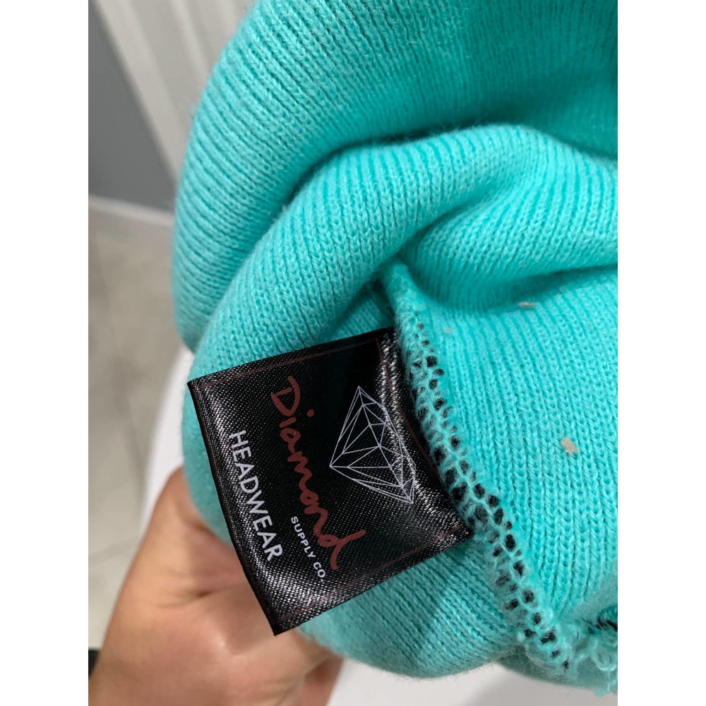 Diamond Supply Beanie Hat Poms Green Black - Picture 2 of 3